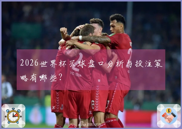 2026世界杯买球盘口分析与投注策略有哪些？